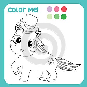 Colour me with these colours. Adorable unicorn colouring page for kids.