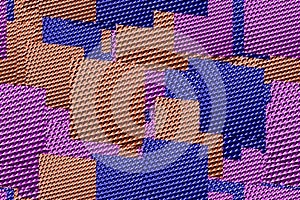 Colour Metal Tiles Seamless Pattern, 3D Illustration Background