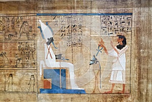 Colour mural of anceint Egyptian