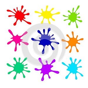 Colour paint blot, splashes for creativity