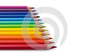 Colour pencils. Horizontal view.