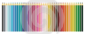 Colour pencils. Set of colored pencils on white backgro