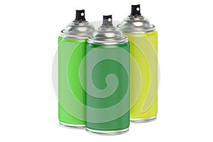 Colour spray paint cans