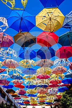 Colour umbrellas in Northern Nicosia