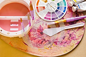 Colour Wheel and Painting Accessories