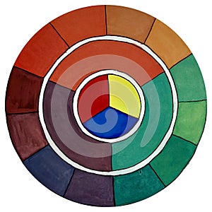 Colour Wheel.Painting.sketch.oil painting.Color and tone.Watercolor.Pastel.still life painting.