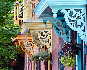 Coloured balconies photo