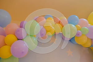 Coloured balloons for birthday parties