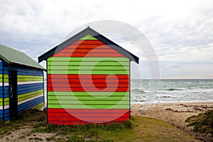 Coloured beach box