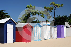 Coloured Beach huts III