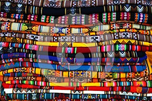 Coloured bolivians tablecloths