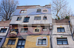 Coloured building in Vienna