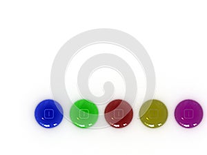 Coloured buttons