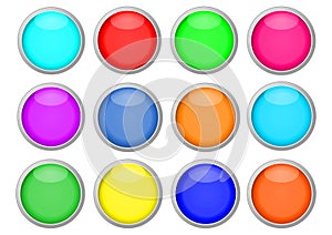 Coloured buttons for icons