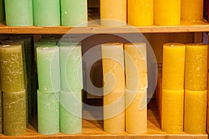 Coloured candles