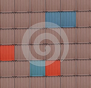 Coloured cargo containers
