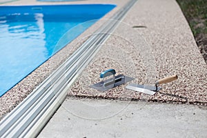 Coloured Concrete Around Pool