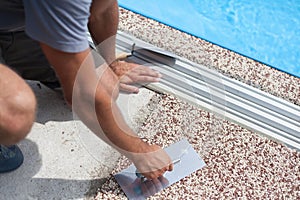 Coloured Concrete Around Pool