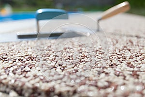 Coloured Concrete Around Pool