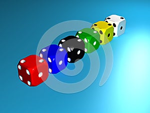Coloured dices