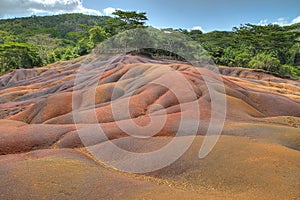 Coloured earth, Chamarel, Mauritius