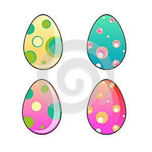 Coloured easter eggs