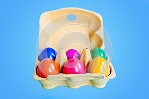 Coloured easter eggs