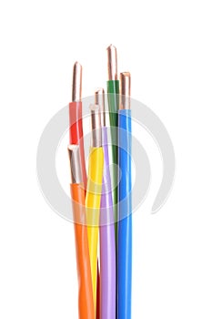 Coloured electric cables