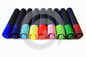 Coloured filt pens