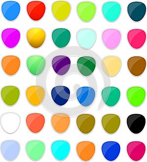 Coloured funny buttons