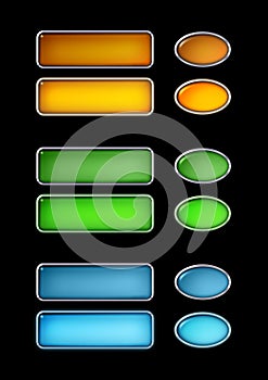 Coloured Glass Button Set 1