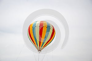 Coloured hot air balloon