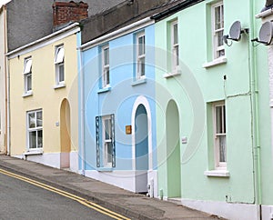 The coloured houses of Tenby