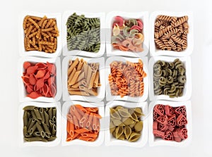 Coloured Italian Pasta Selection