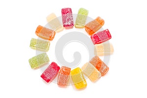 Coloured jelly sweets