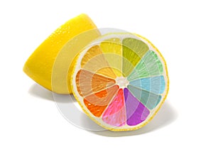 Coloured lemon photo
