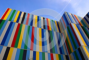 Coloured modern building
