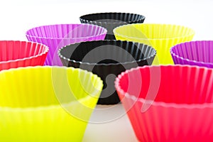 Coloured muffin cups