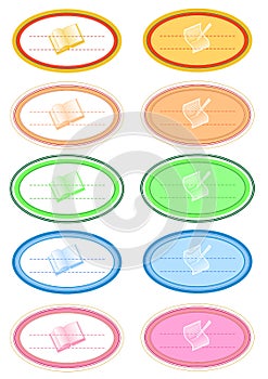 Coloured oval labels 2