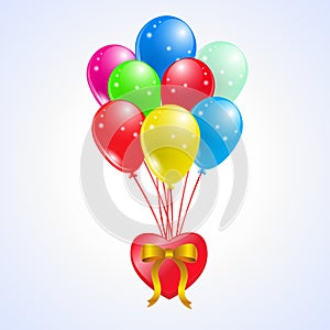 Coloured Party Balloons whit Heart