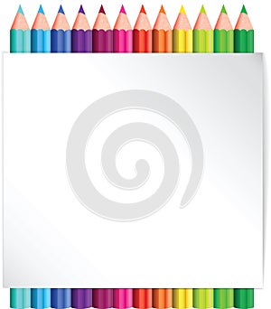 Coloured pencil poster sign background