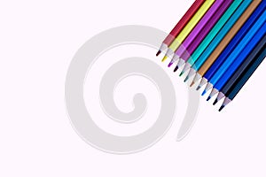 Coloured Pencils Isolated on White