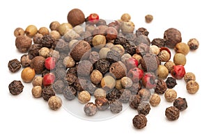 Coloured pepper isolated