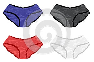 Coloured Satin Knickers