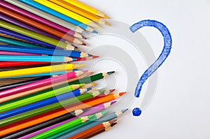 coloured and simple pencils