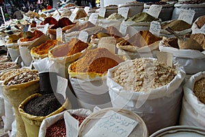 Spices market in Tunisia photo