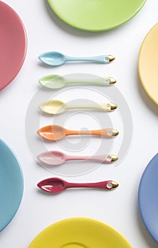 Coloured spoons parade