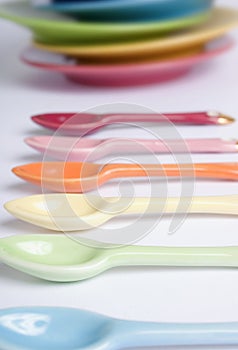 Coloured spoons parade