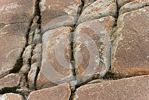 Coloured texture of mountain stone by CU in autum