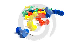Coloured thumbtacks